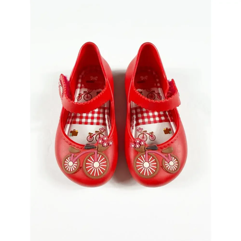 Zaxy Tour Mary Jane Bicycle Red Jelly Shoes Size 7 Toddler (EU 22)